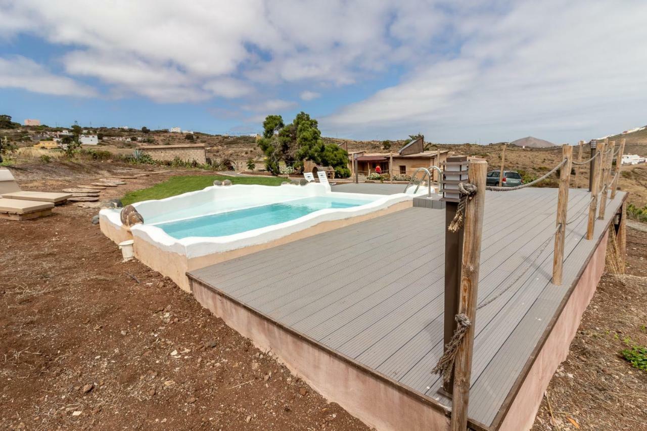 Flatguest Charming House + Pool + Terrace + Views Villa Santa Maria de Guia de Gran Canaria Eksteriør bilde