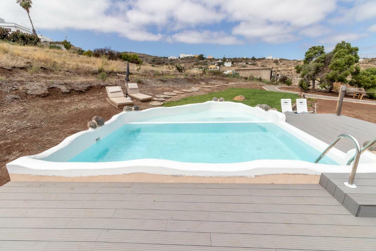 Flatguest Charming House + Pool + Terrace + Views Villa Santa Maria de Guia de Gran Canaria Eksteriør bilde